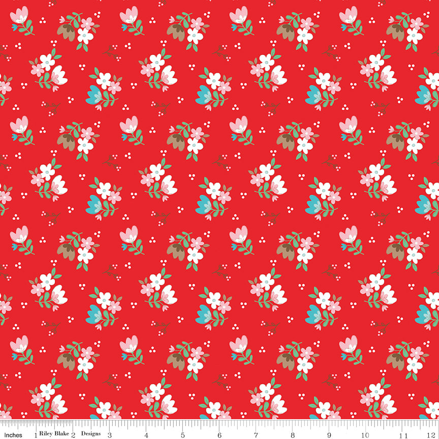 Whimsical Woodland Floral Red