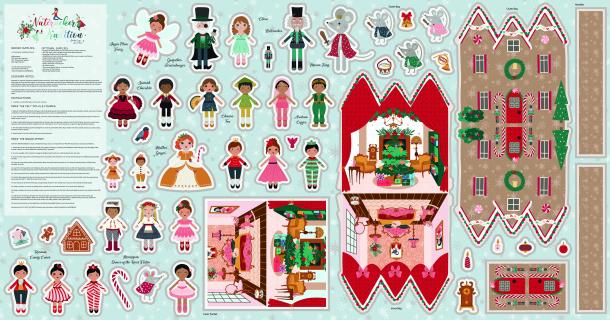 Nutcracker Tradition 36 1/2" x 69 1/2" Felt Panel