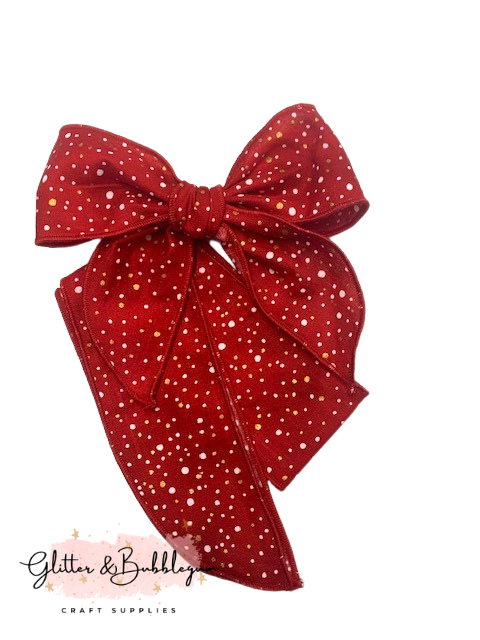 Bow Strip Christmas Red