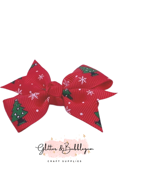 Pigtail Bow 10 pack Christmas Tree