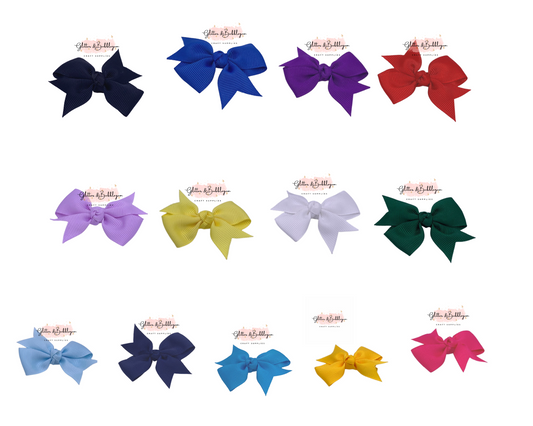 2 inch wide Ribbon Pigtail Bows 10 pack