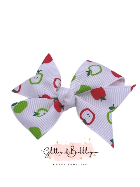 Pigtail Bow 10 pack Apples