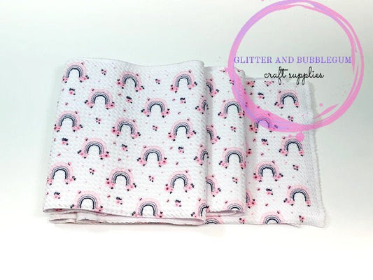 Liverpool bullet fabric strip pink rainbows