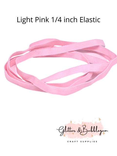 1/4 inch Soft Elastic Light Pink