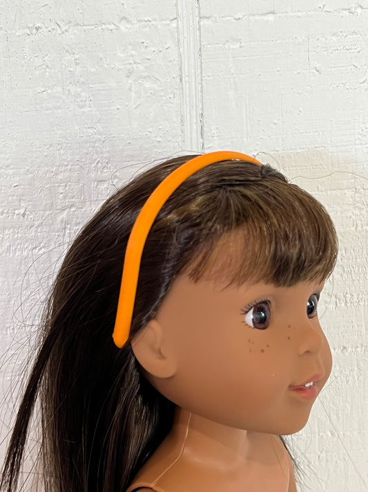 Headband for Wellie Wisher Doll - Pumpkin Orange