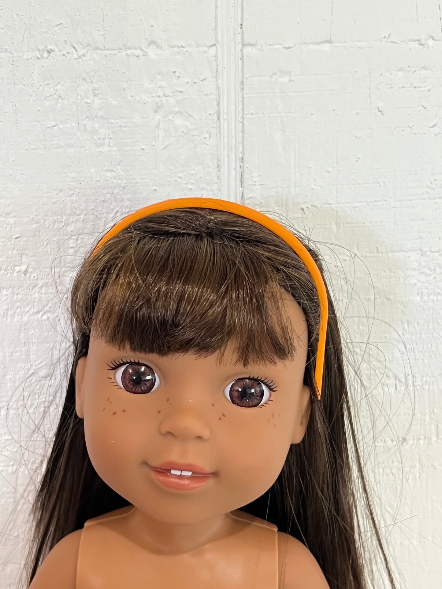 Headband for Wellie Wisher Doll - Pumpkin Orange