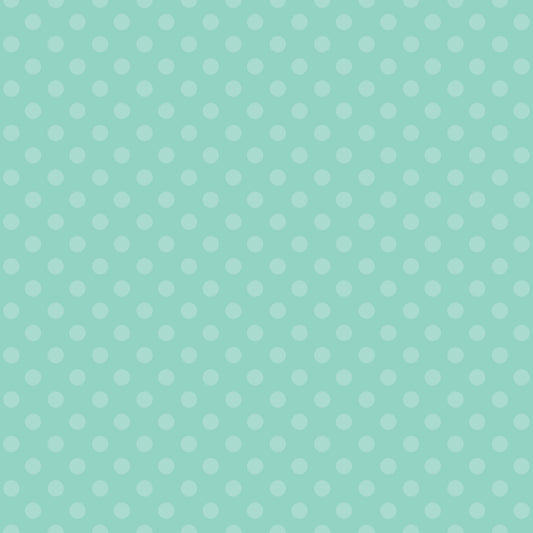 Gingerbread Kisses Polka Dots Blue