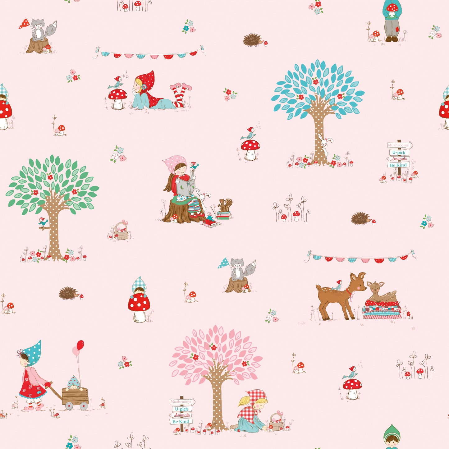 Whimsical Woodland Main Pink