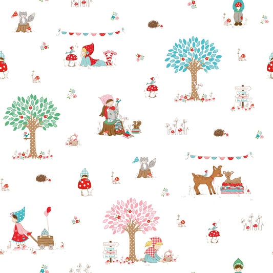 Whimsical Woodland Main White