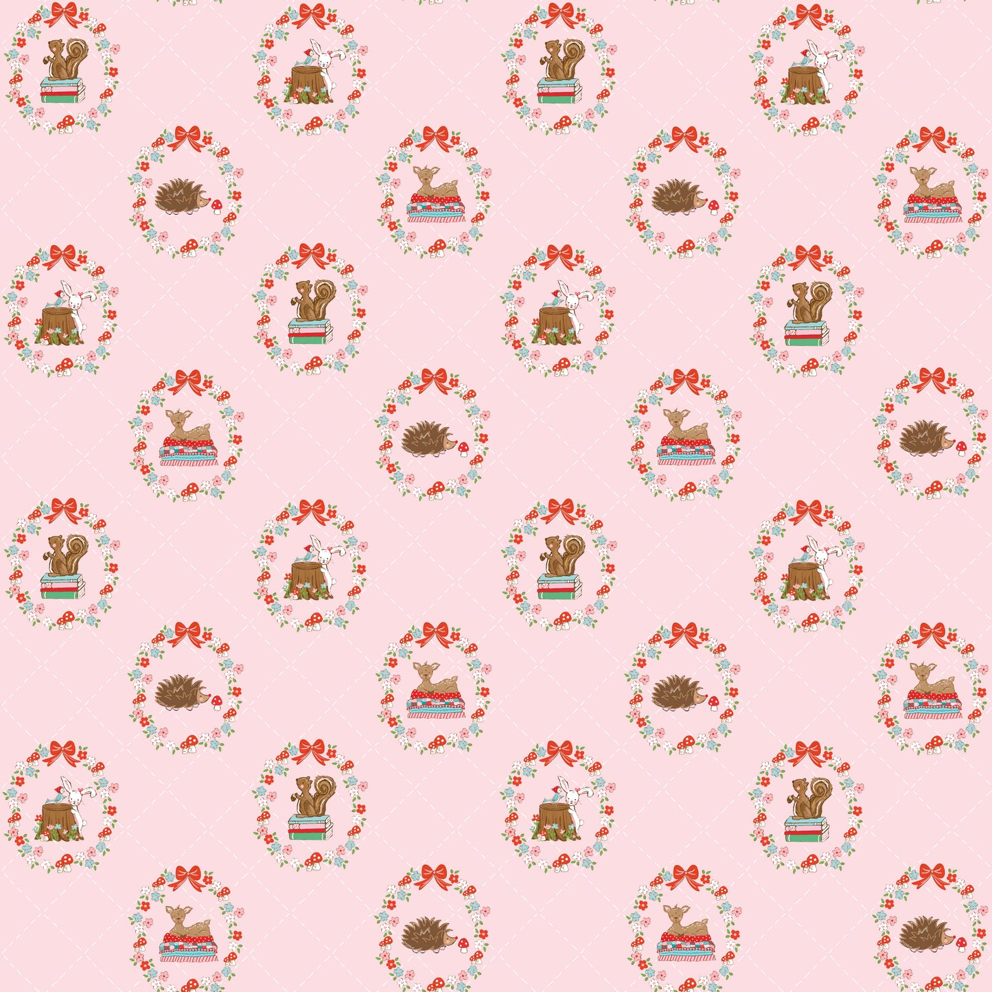 Whimsical Woodland Animals Pink