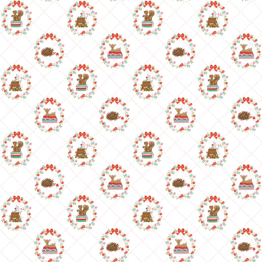 Whimsical Woodland Animals White