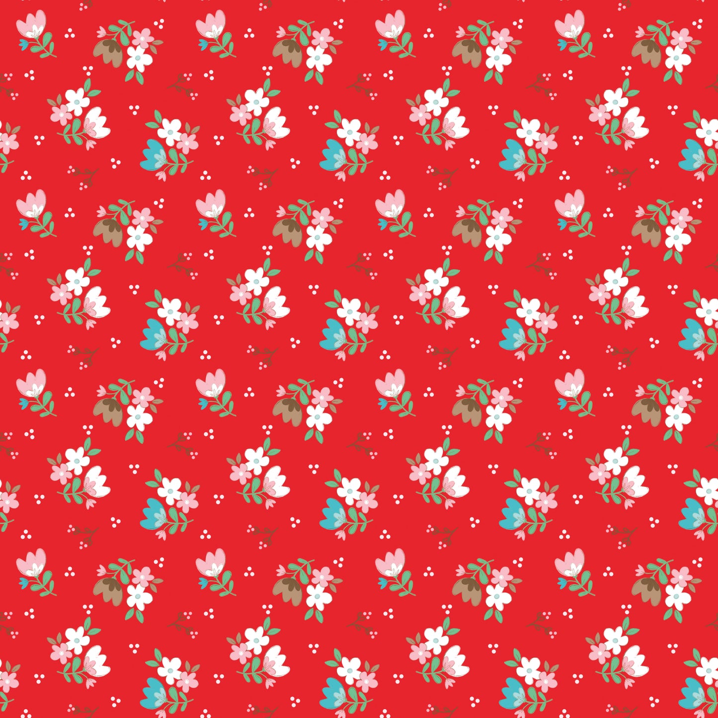 Whimsical Woodland Floral Red