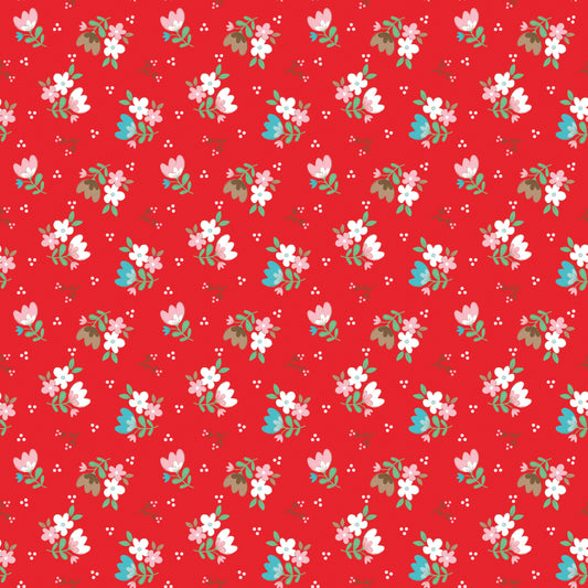 Whimsical Woodland Floral Red
