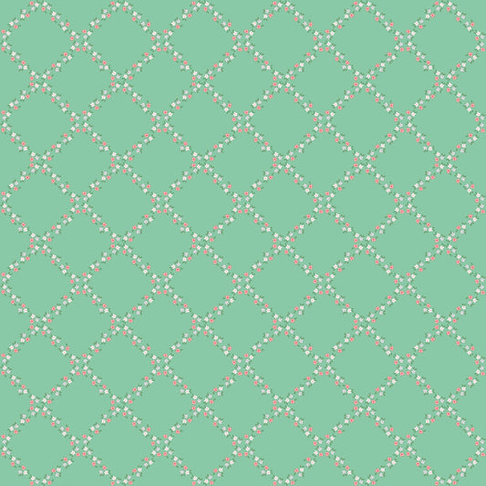 Whimsical Woodland Lattice Green