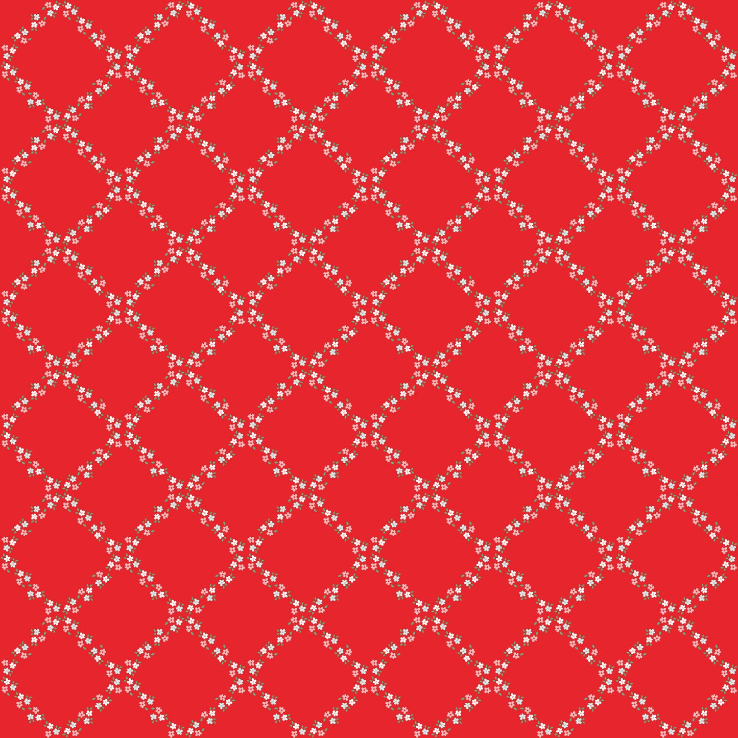 Whimsical Woodland Lattice Red