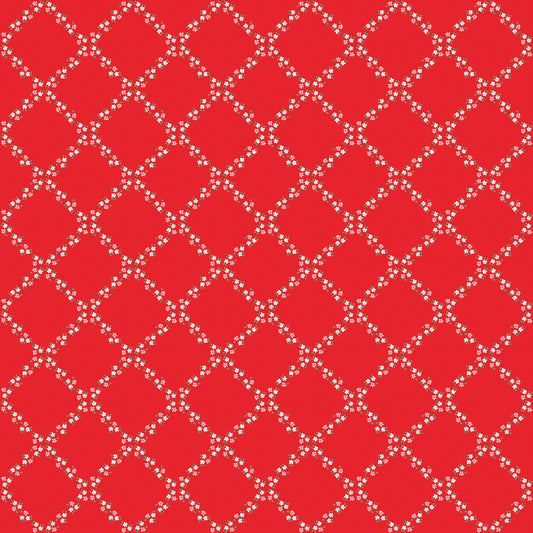 Whimsical Woodland Lattice Red