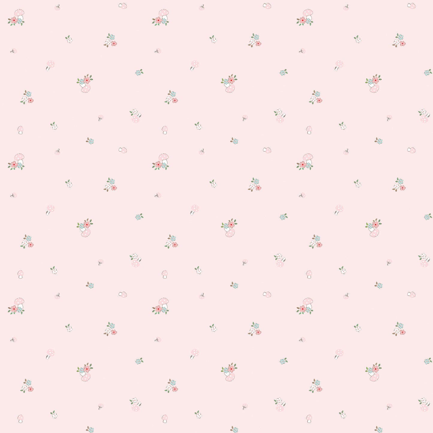 Whimsical Woodland Mushrooms Pink