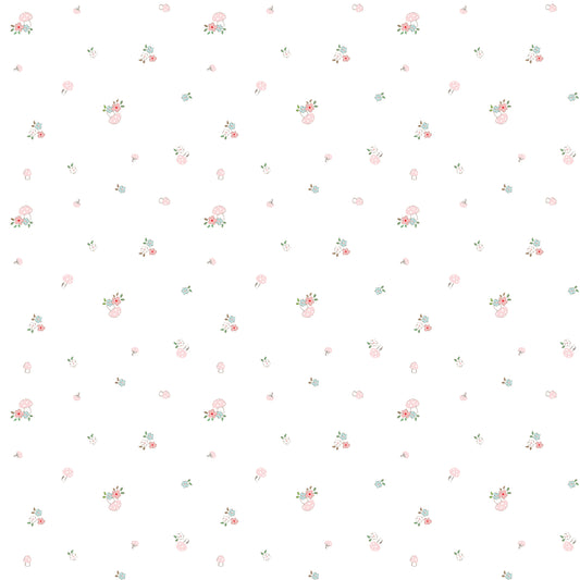 Whimsical Woodland Mushrooms White