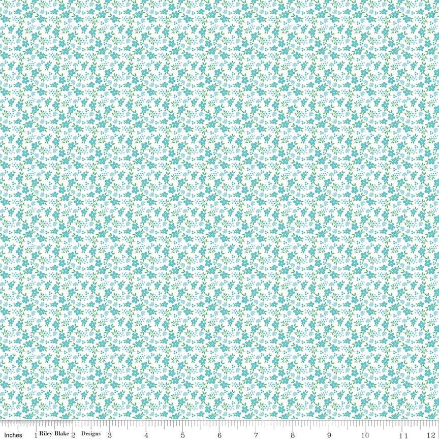 Whimsical Woodland Mini Florals Aqua