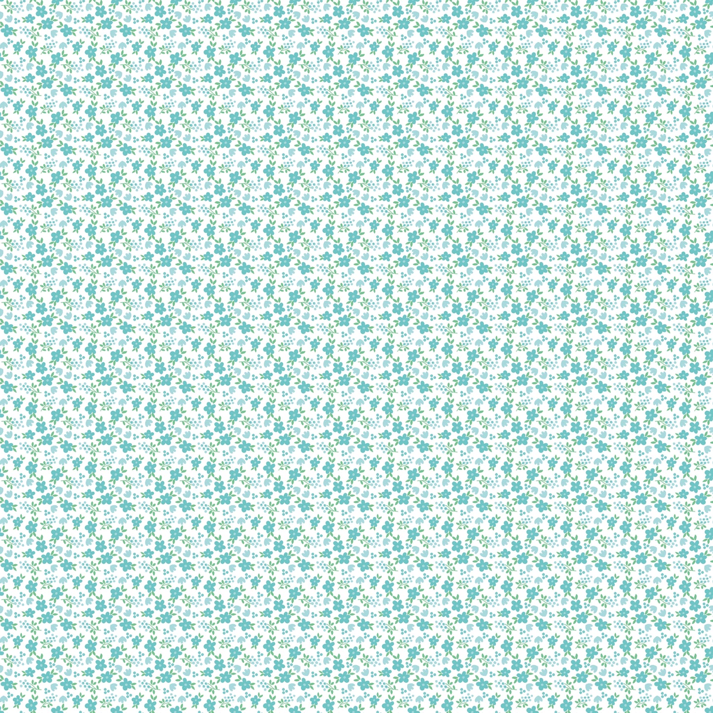 Whimsical Woodland Mini Florals Aqua