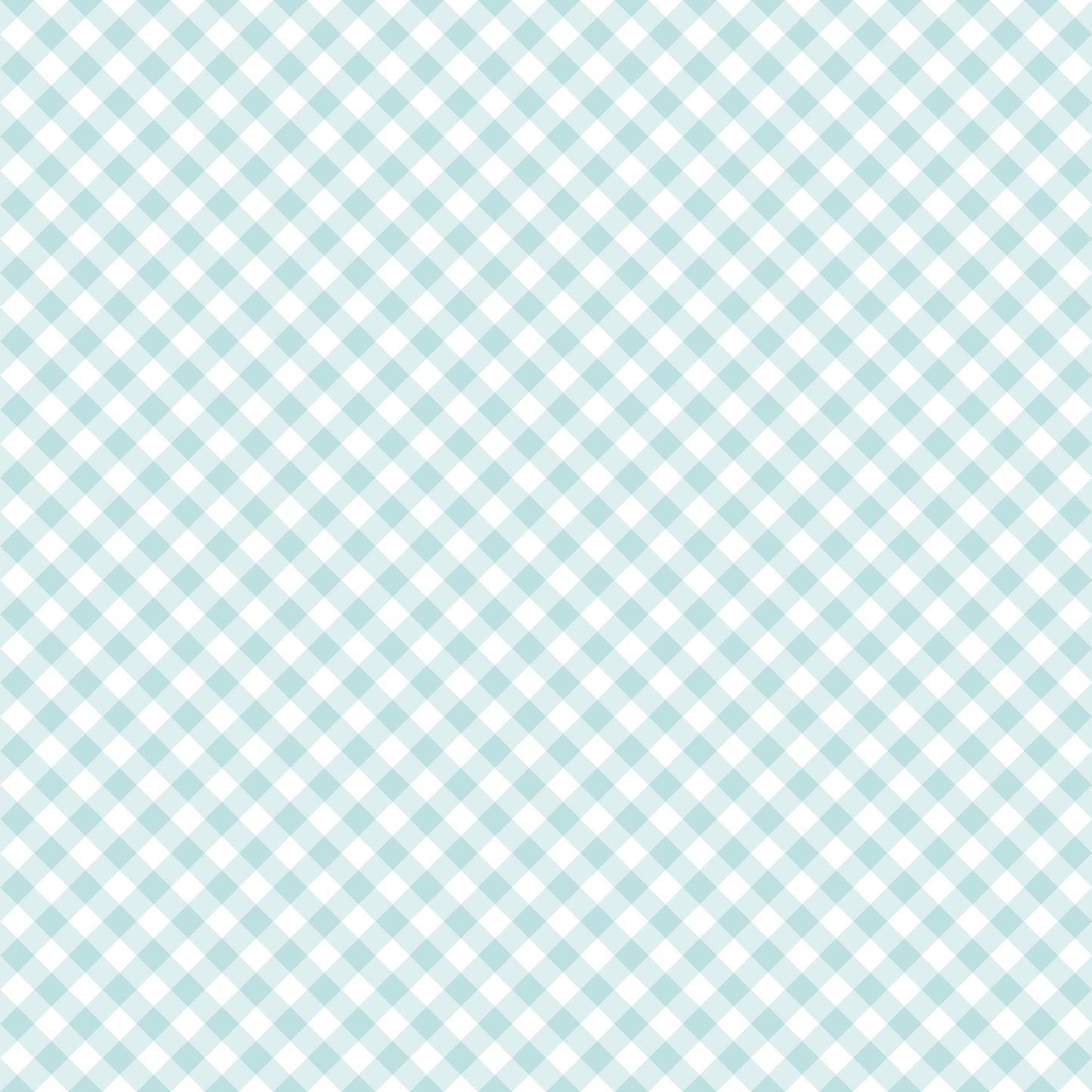 Whimsical Woodland Diagonal Gingham Aqua