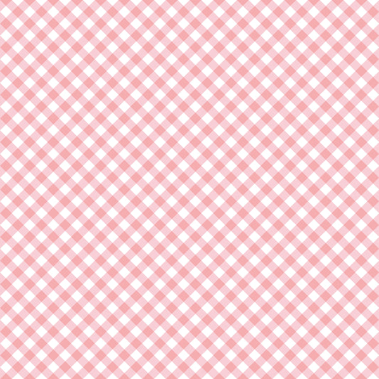 Whimsical Woodland Diagonal Gingham Pink