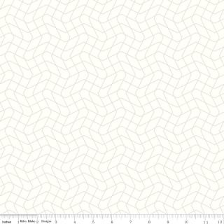 Quilt in Color Wavy Grid White Gray