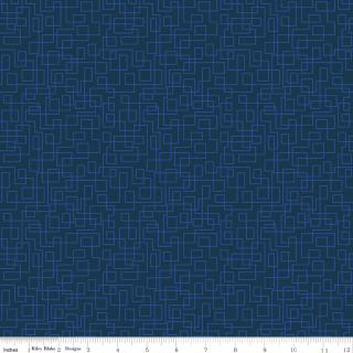 Quilt in Color Boxes Navy