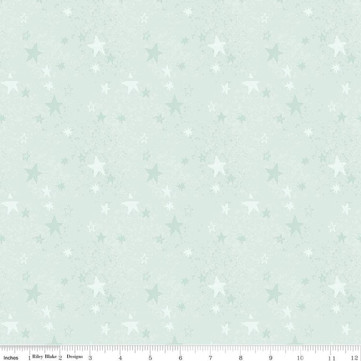 Flannel Safari Stargazing Girl Stars Mint