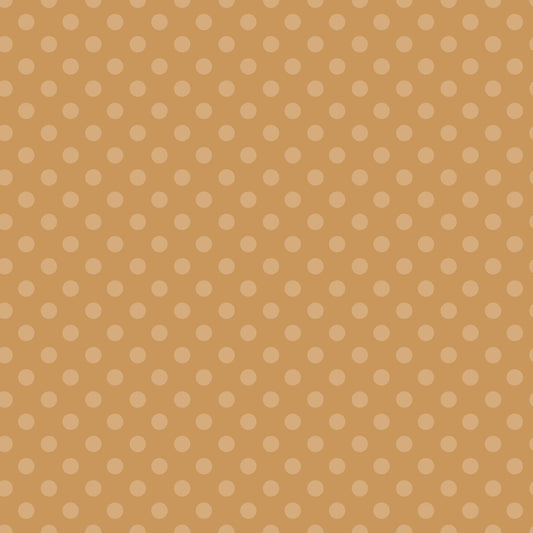 Gingerbread Kisses Polka Dots Brown