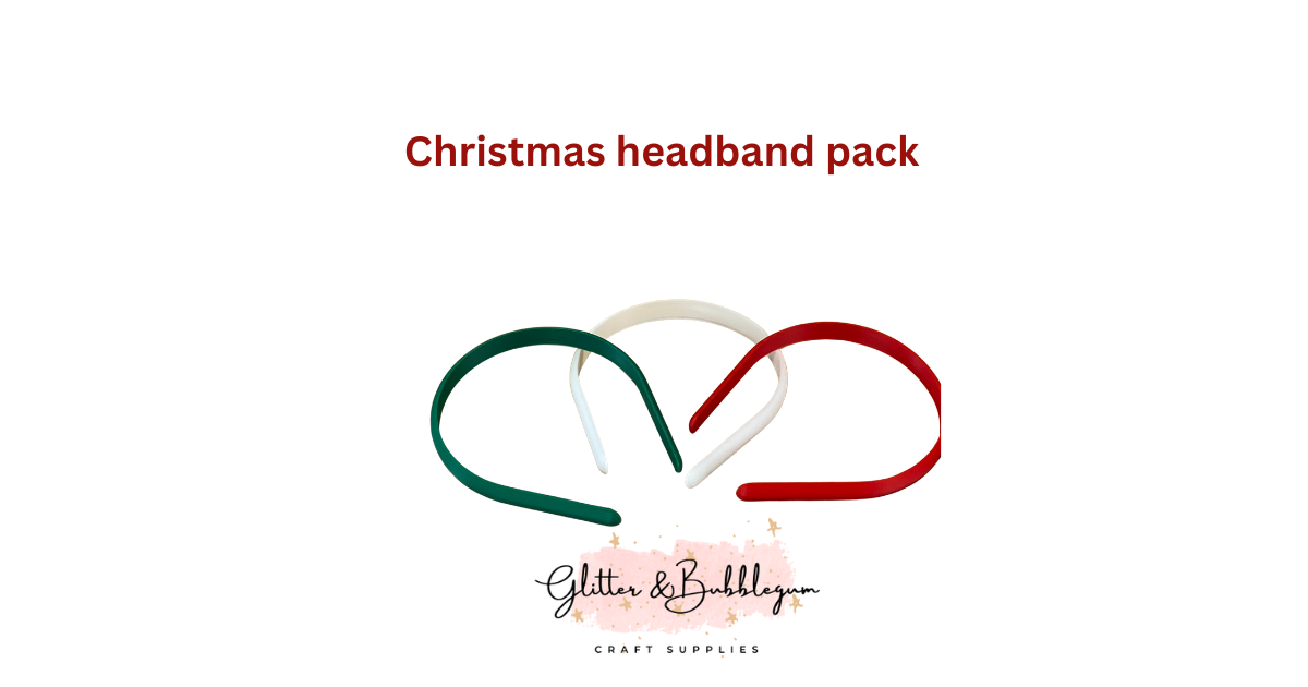 Christmas headband pack for American Girl Doll 3/8th inch wide