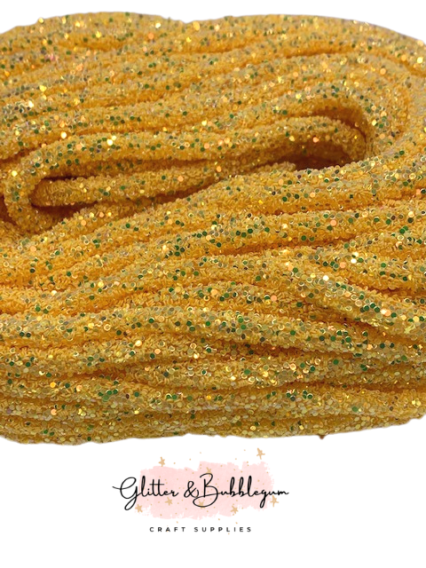 Chunky Glitter Tubing Golden Yellow