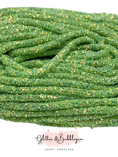 Chunky Glitter Tubing Green Apple