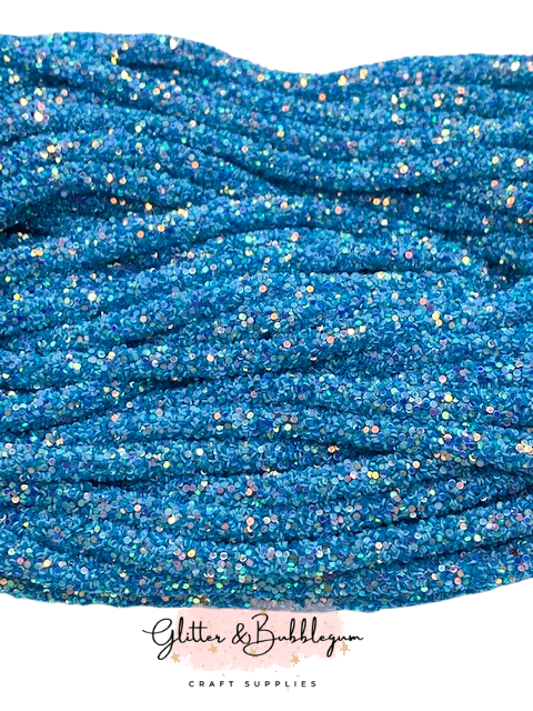 Chunky Glitter Tubing Ocean Blue