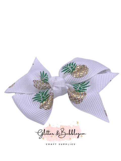 Pigtail Bow 10 pack Pineapple