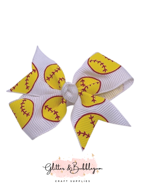 Pigtail Bow 10 pack Softball