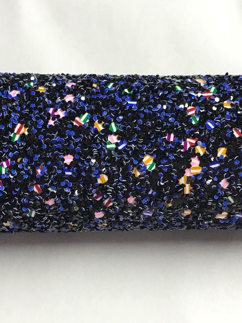 Chunky Glitter Canvas Sheet Royal Blue Peppermint