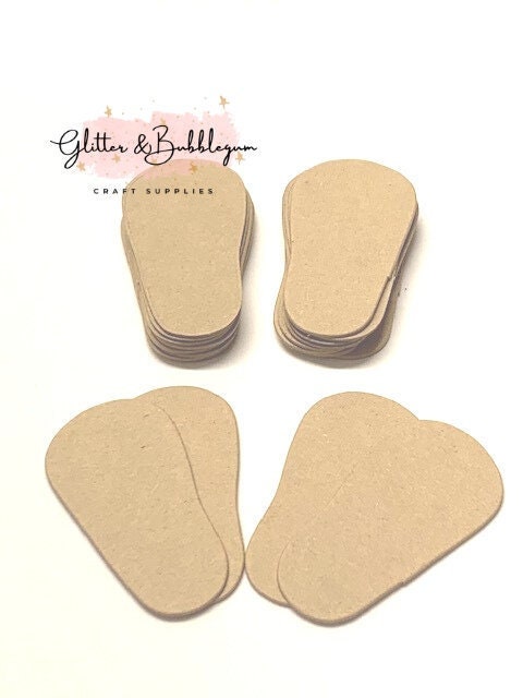 Chipboard doll shoe inserts for 18 inch dolls such as American Girl Medium Weight